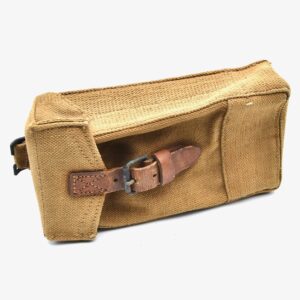 Giberna Pattern 37 per Bren, MAB e Modello 91 - Esercito Italiano - webbing khaki con cinturino in cuoio - anni '50-'60