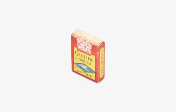 Mazzo di mini carte da gioco trevisane "Cartine da giuoco per bambini" - gadget "Marca Areoplano / Aeroplano" (Calzaturificio Antonio Livraghi - Milano) - anni '30 - Image 4