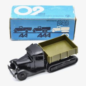 Semicingolato con cassone a sponde basse Zavod Dvigatel' GAZ-60 (nero) - Die-Cast - Scala 1:43 - Made in USSR - anni '70/'80