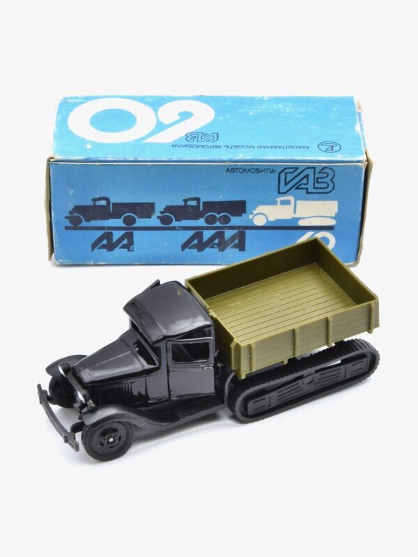 Semicingolato con cassone a sponde basse Zavod Dvigatel' GAZ-60 (nero) - Die-Cast - Scala 1:43 - Made in USSR - anni '70/'80