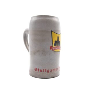 Boccale da birra in gres salato "Stuttgarter Hofbräu" - 1 litro - anni '40-'50