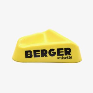Posacenere in vetro opalino "Berger Anisette" - anni '60