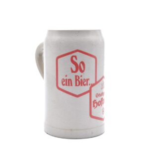 Boccale da birra in gres salato "So ein Bier... Stuttgarter Hofbräu" - 1 litro - Merkelbach Manufaktur - anni '60