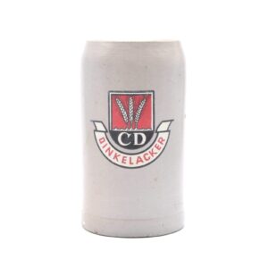 Boccale da birra in gres salato "CD Dinkelacker" - 1 litro - anni '60